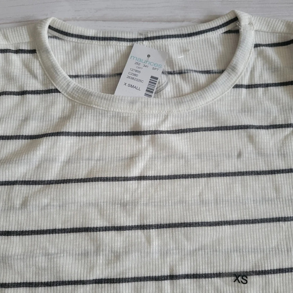 Maurices 24/7 Flawless  Stripe Rib Knit Tuck In Tee - Picture 3 of 5